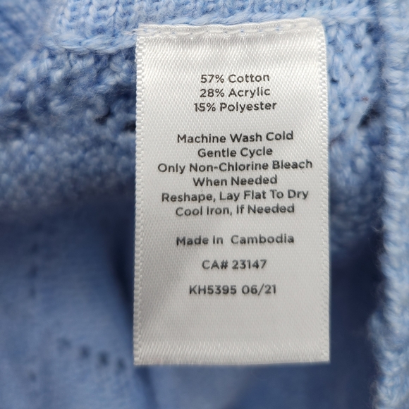 Talbots Women's Light Blue Knitted Poncho/Shawl - Picture 4 of 5